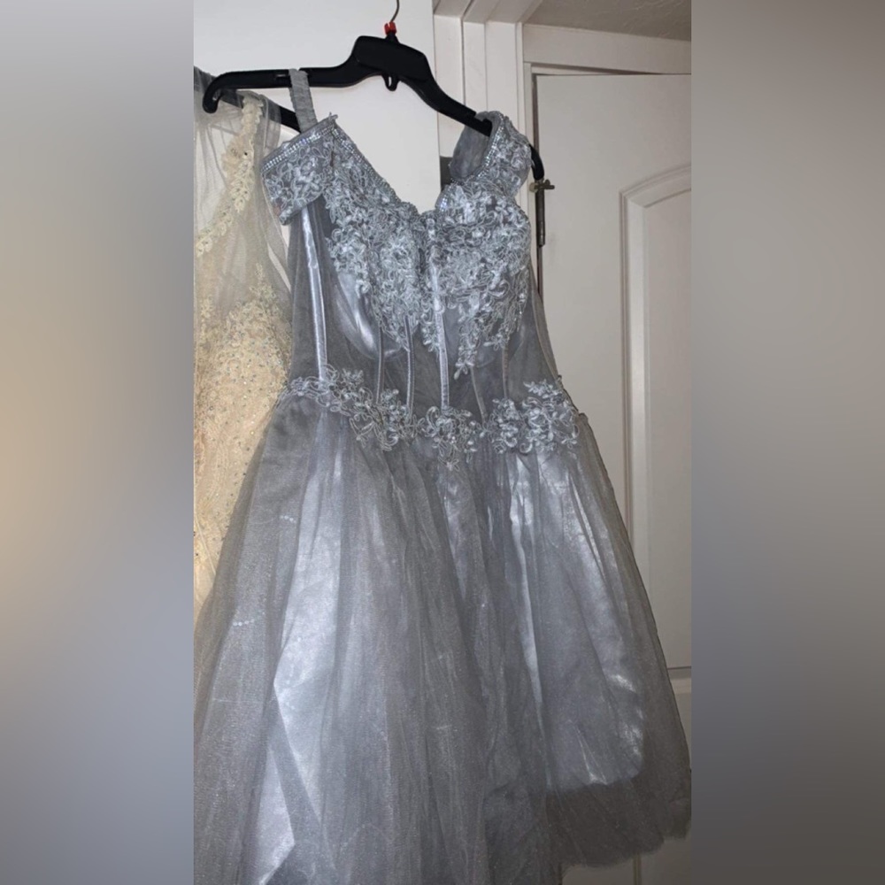 Gray formal dress